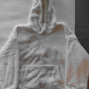 Women's Faux Sherpa Pullover Hoodie from Athletic Works Ivory XXL(20) (NWT)